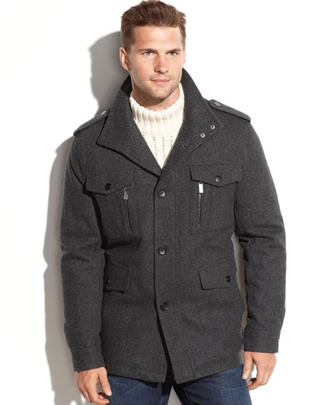 men michael kors wool coat|Michael Kors ladies padded coats.